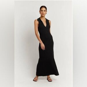 DISSH black Fenton collar dress size S-NWOT